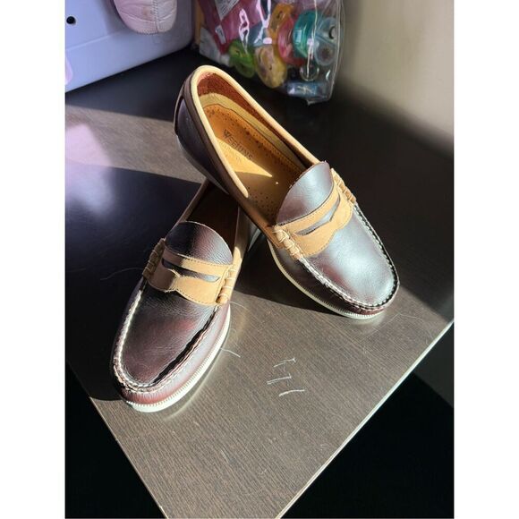 G.H. Bass Weejuns Tan & Brown Mens Sz 9 Loafers EUC main image 5